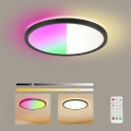 Brilagi - LED RGBW reguliuojamas lubinis šviestuvas ULTRA SLIM LED/18W/230V 2700-6500K skersmuo 30 cm juodas + nuotolinis pultas
