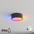 BRILAGI - LED RGBW reguliuojamas lubinis vonios šviestuvas CLARE 1xE27/12W/230V Ø 20 cm antracitas IP54