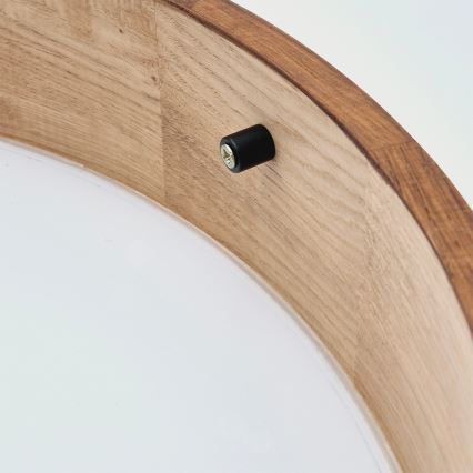 Brilagi - LED RGBW dimeriuojamas lubinis šviestuvas CARVALHO 2xE27/15W/230V 2700-6500K Wi-Fi ąžuolas skersmuo 37,5 cm