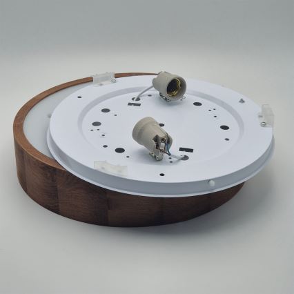 Brilagi - LED RGBW dimeriuojamas lubinis šviestuvas CARVALHO 2xE27/15W/230V 2700-6500K Wi-Fi ąžuolas skersmuo 37,5 cm