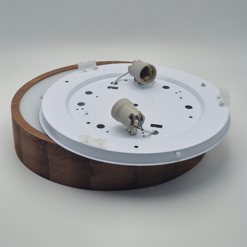 Brilagi - LED RGBW dimeriuojamas lubinis šviestuvas CARVALHO 2xE27/15W/230V 2700-6500K Wi-Fi ąžuolas skersmuo 37,5 cm