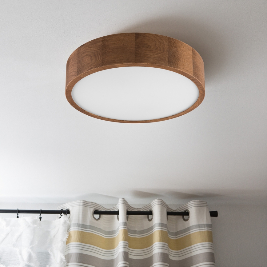 Brilagi - LED RGBW dimeriuojamas lubinis šviestuvas CARVALHO 2xE27/9W/230V 2700-6500K Wi-Fi ąžuolas skersmuo 37,5 cm