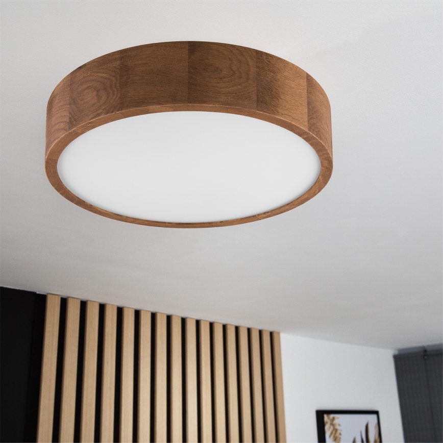 Brilagi - LED RGBW dimeriuojamas lubinis šviestuvas CARVALHO 2xE27/9W/230V 2700-6500K Wi-Fi ąžuolas skersmuo 37,5 cm