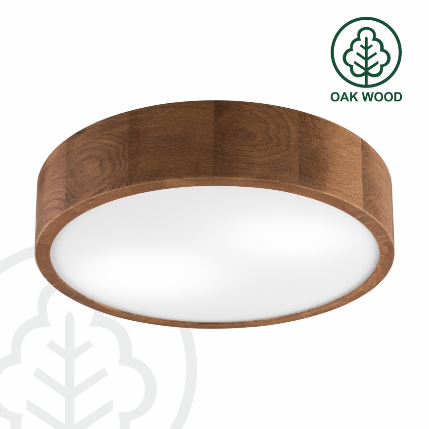 Brilagi - LED RGBW dimeriuojamas lubinis šviestuvas CARVALHO 2xE27/9W/230V 2700-6500K Wi-Fi ąžuolas skersmuo 37,5 cm