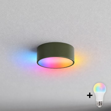 BRILAGI - LED RGBW reguliuojamas lubų šviestuvas CLARE 1xE27/12W/230V Ø 20 cm khaki