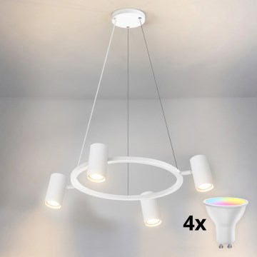 BRILAGI - LED RGBW reguliuojamas pakabinamas šviestuvas ant laido SELE 4xGU10/6,5W/230V 2700-6500K balta