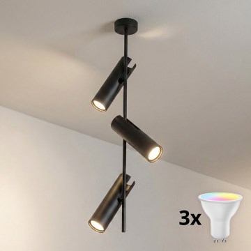 BRILAGI - LED RGBW reguliuojamas šviestuvas ant strypo BRANCH 3xGU10/6,5W/230V 2700-6500K juodas
