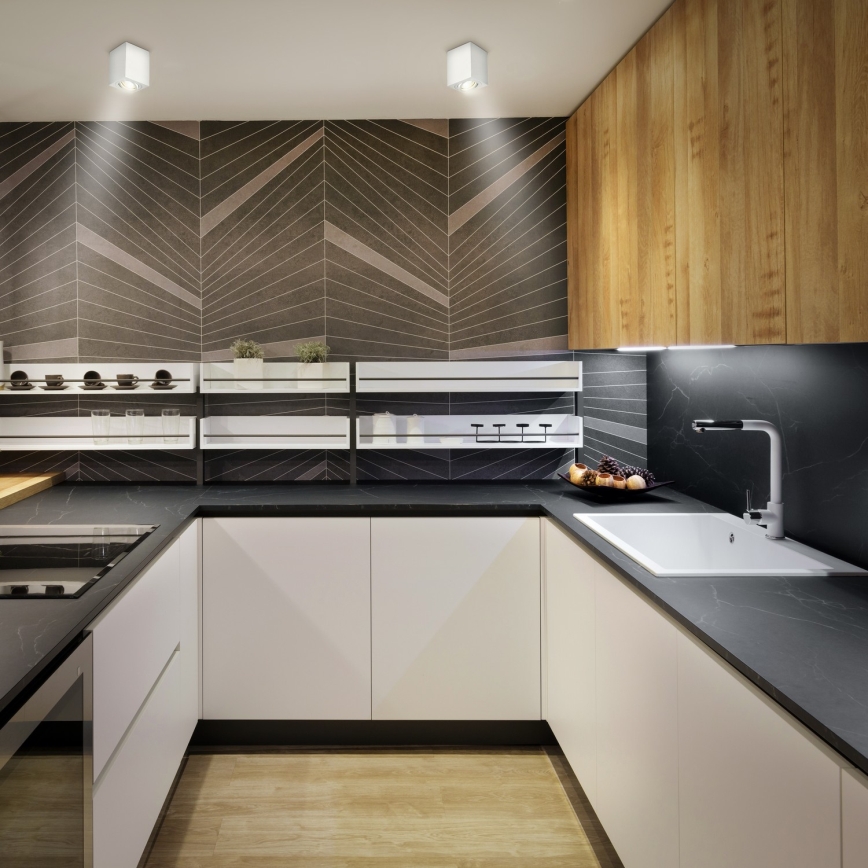 Brilagi - LED RGBW dimeriuojamas taškinis šviestuvas MIA 1xGU10/6W/230V 3000K 100x80 mm balta + nuotolinis valdymas