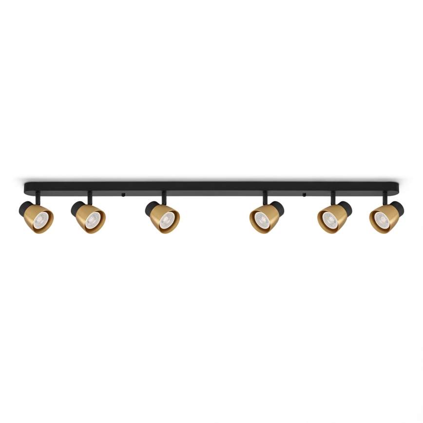 Brilagi - LED RGBW dimeriuojamas taškinis šviestuvas NUGGET 6xGU10/6W/230V 2700-6500K Wi-Fi juoda/auksinė