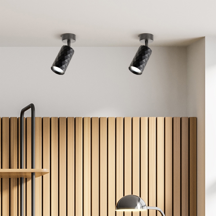 Brilagi - LED RGBW reguliuojamas taškinis šviestuvas SELE DIAMANT 1xGU10/4,8W/230V 3000K juodas + nuotolinis valdymas
