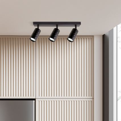 Brilagi - LED RGBW Reguliuojamas taškinis šviestuvas SELE DIAMANT 3xGU10/6,5W/230V 2700-6500K Wi-Fi juodas