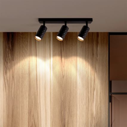 Brilagi - LED RGBW Reguliuojamas taškinis šviestuvas SELE DIAMANT 3xGU10/6,5W/230V 2700-6500K Wi-Fi juodas