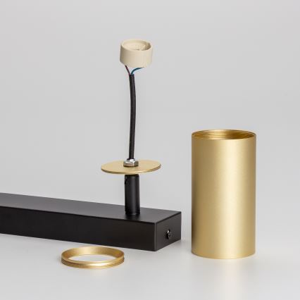 Brilagi - LED RGBW reguliuojamas taškinis šviestuvas SELE GOLDEN 2xGU10/6W/230V 3000K juoda/auksinė