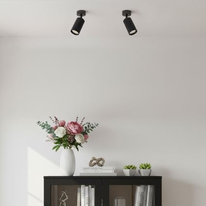 Brilagi - LED RGBW dimeriuojamas taškinis šviestuvas SELE MODERN 1xGU10/6W/230V 3000K juodas + nuotolinis valdymas