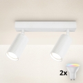 Brilagi - LED RGBW reguliuojamas taškinis šviestuvas SELE MODERN 2xGU10/6,5W/230V 2700-6500K Wi-Fi baltas