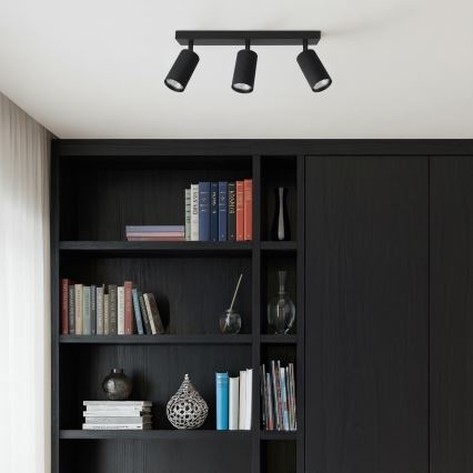 Brilagi - LED RGBW dimeriuojamas taškinis šviestuvas SELE MODERN 3xGU10/4,8W/230V 3000K juodas + nuotolinis valdymas
