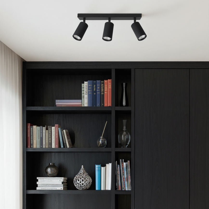 Brilagi - LED RGBW dimeriuojamas taškinis šviestuvas SELE MODERN 3xGU10/4,8W/230V 3000K juodas + nuotolinis valdymas