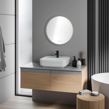 Brilagi - LED RGBW šildomas vonios veidrodis CLARA PRO LED/19W/230V Ø 60 cm IP44 CRI 90 reguliuojamas ryškumas + CCT + nuotolinis valdymas