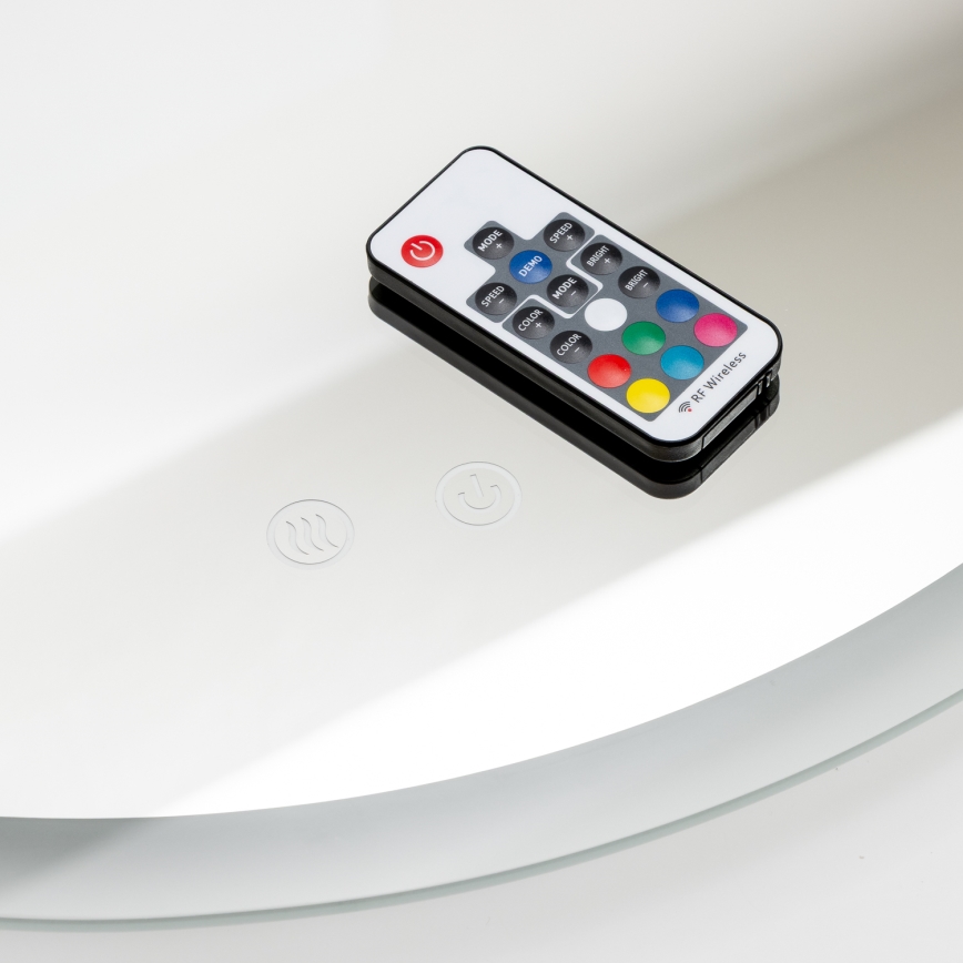 Brilagi - LED RGBW šildomas vonios veidrodis CLARA PRO LED/19W/230V Ø 60 cm IP44 CRI 90 reguliuojamas ryškumas + CCT + nuotolinis valdymas