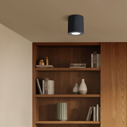 Brilagi - LED RGBW reguliuojamas vonios šviestuvas MIA 1xGU10/4,8W/230V 3000K 84x80 mm juodas IP54 + nuotolinis valdymas