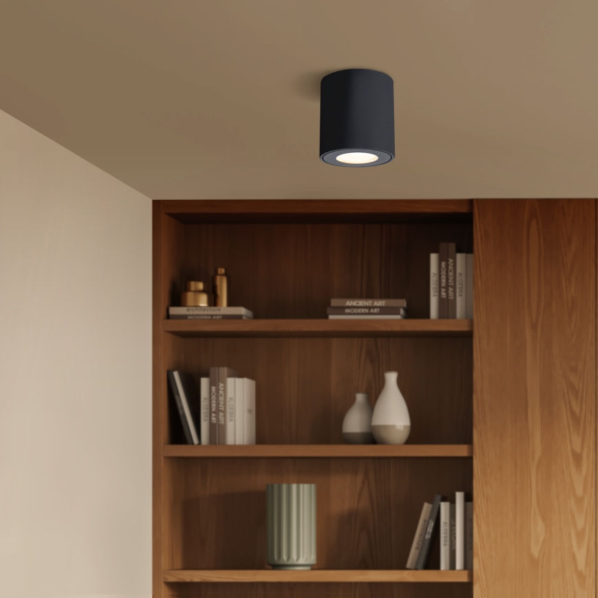 Brilagi - LED RGBW reguliuojamas vonios šviestuvas MIA 1xGU10/4,8W/230V 3000K 84x80 mm juodas IP54 + nuotolinis valdymas
