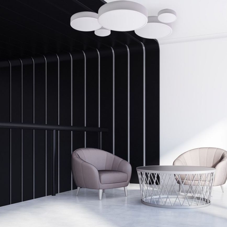 Brilagi - LED RGBW dimeriuojamas lubinis šviestuvas CLARE 1xE27/9W/230V 2700-6500K Ø 20 cm Wi-Fi baltas