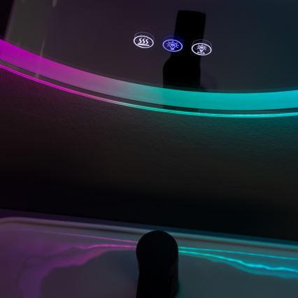 Brilagi - LED RGBW vonios šildomas veidrodis AVA PRO LED/18W/230V Ø 60 cm IP44 CRI 90 reguliuojamas ryškumas + CCT