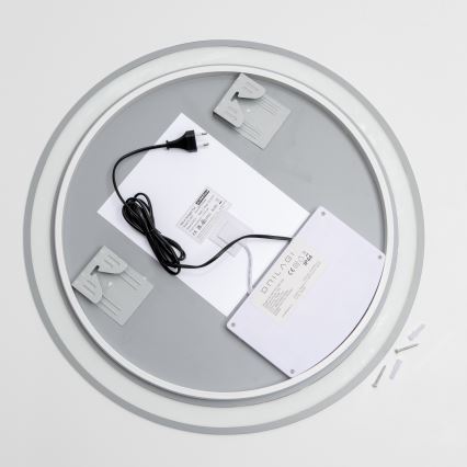 Brilagi - LED RGBW vonios šildomas veidrodis AVA PRO LED/18W/230V Ø 60 cm IP44 CRI 90 reguliuojamas ryškumas + CCT