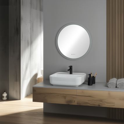 Brilagi - LED RGBW vonios šildomas veidrodis CLARA PRO LED/18,5 W/230 V Ø 60 cm IP44 CRI 90 reguliuojamas (dimeris) + CCT