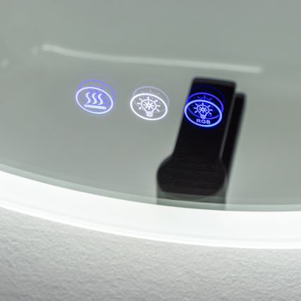 Brilagi - LED RGBW vonios šildomas veidrodis CLARA PRO LED/18,5 W/230 V Ø 60 cm IP44 CRI 90 reguliuojamas (dimeris) + CCT