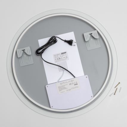 Brilagi - LED RGBW vonios šildomas veidrodis CLARA PRO LED/18,5 W/230 V Ø 60 cm IP44 CRI 90 reguliuojamas (dimeris) + CCT