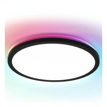 Brilagi - LED RGBW su reguliuojamu ryškumu lubinis šviestuvas VIBE LED/36W/230V 3000-6500K skersmuo 40 cm juodas + nuotolinis valdymas