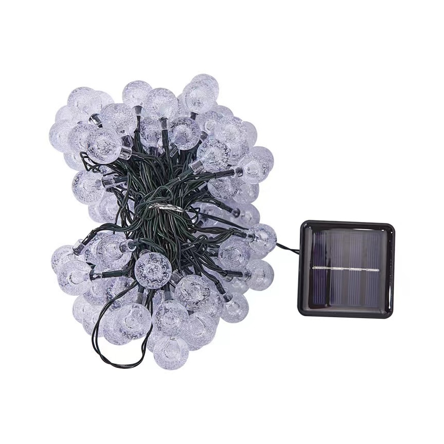 BRILAGI - LED saulės dekoratyvinė girlianda BUBBLE 300xLED/8 funkcijų 30m IP65 šiltai balta 500 mAh