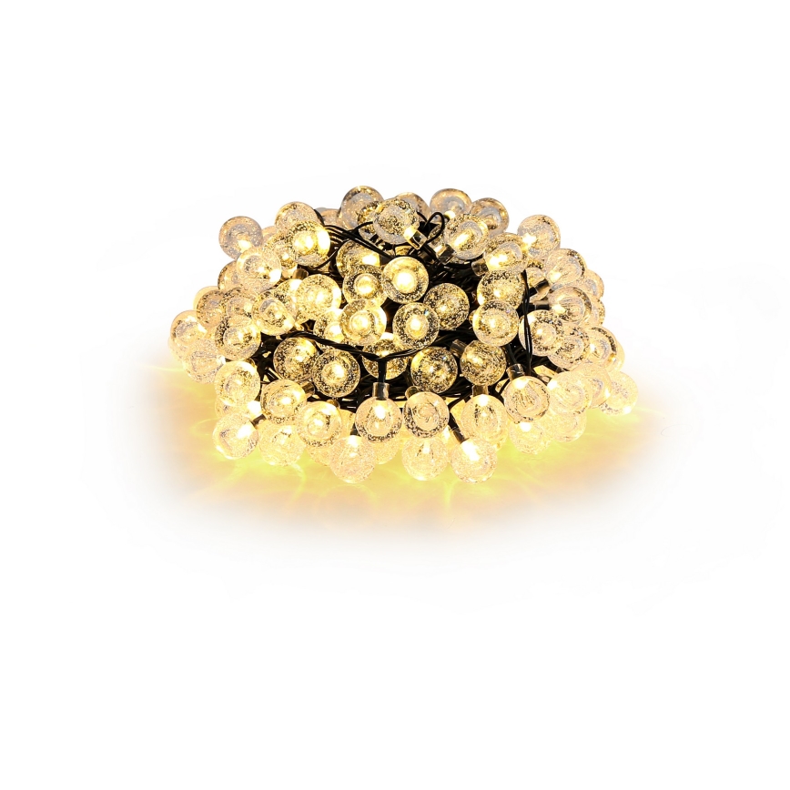 BRILAGI - LED saulės dekoratyvinė girlianda BUBBLE 300xLED/8 funkcijų 30m IP65 šiltai balta 500 mAh