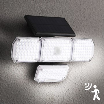 Brilagi - LED Saulės energija maitinamas sieninis šviestuvas su judesio ir sutemų jutikliu WALLIE LED/5W/5,5V 2400 mAh IP65