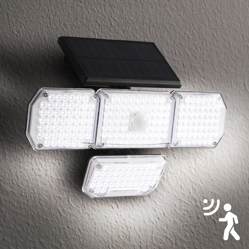 Brilagi - LED Saulės energija maitinamas sieninis šviestuvas su judesio ir sutemų jutikliu WALLIE LED/5W/5,5V 2400 mAh IP65