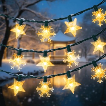 BRILAGI - LED saulės kalėdinė girlianda 50xLED/8 funkcijų 12m 800 mAh IP65 šiltai balta