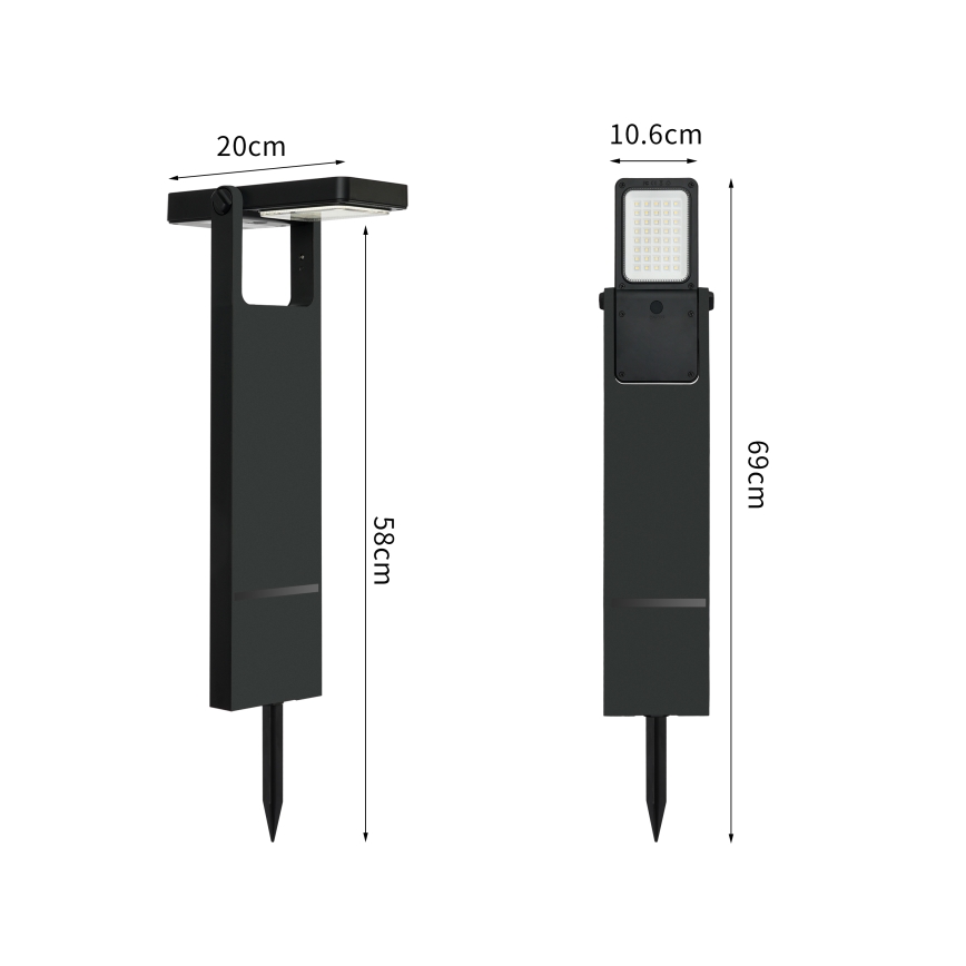 Brilagi - LED Saulės lempa SUN SPIKE LED/4W/3,7V 2200 mAh IP44