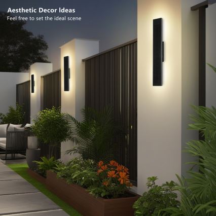 Brilagi - reguliuojamas LED saulės sieninis šviestuvas SUN LED/4W/3,7V 60 cm 4000 mAh IP44