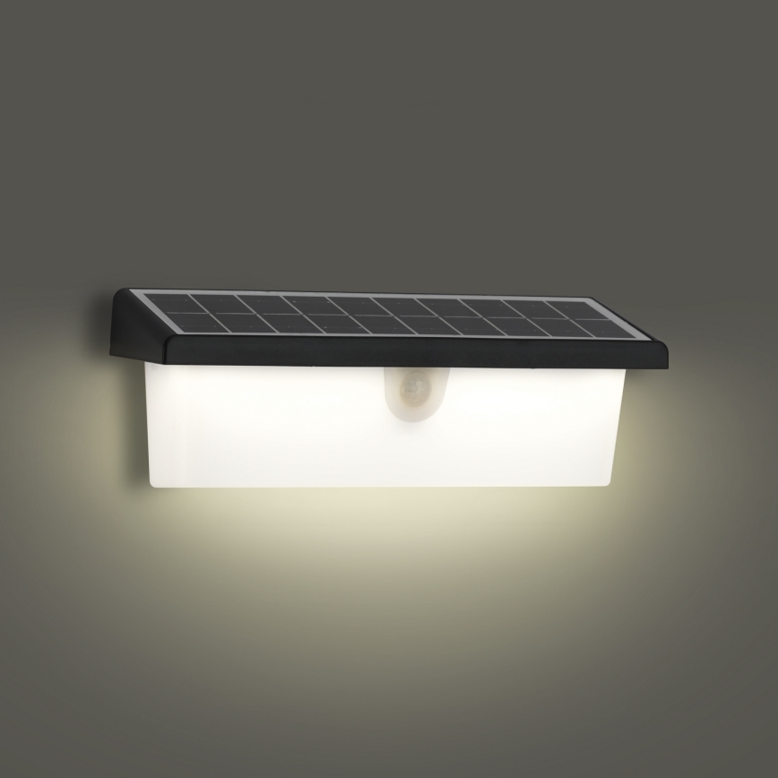 Brilagi - LED Saulės sieninis šviestuvas su jutikliu SUN RAY LED/6W/3,7V 2200 mAh IP44