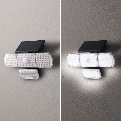 Brilagi - LED Saulės energija maitinamas sieninis šviestuvas su judesio ir sutemų jutikliu WALLIE LED/5W/5,5V 2400 mAh IP65