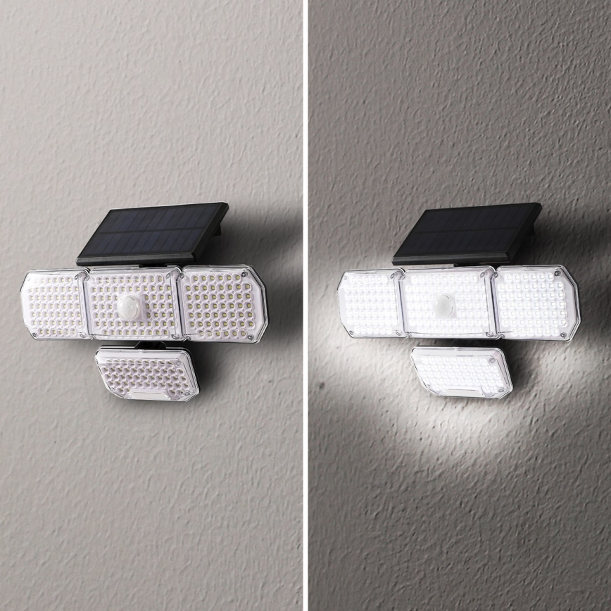 Brilagi - LED Saulės energija maitinamas sieninis šviestuvas su judesio ir sutemų jutikliu WALLIE LED/5W/5,5V 2400 mAh IP65