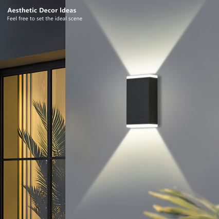 Brilagi - LED Saulės sieninis šviestuvas SUN GUARD LED/2W/3,7V 2000 mAh IP45