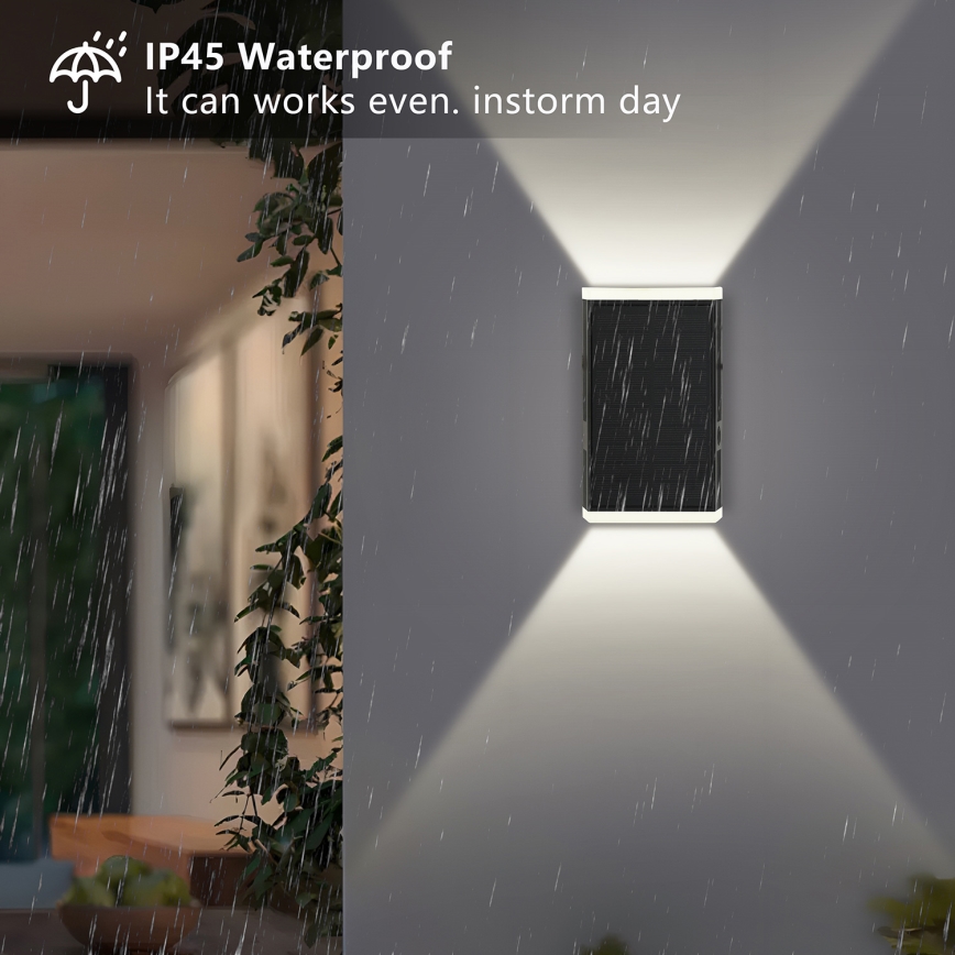 Brilagi - LED Saulės sieninis šviestuvas SUN GUARD LED/2W/3,7V 2000 mAh IP45