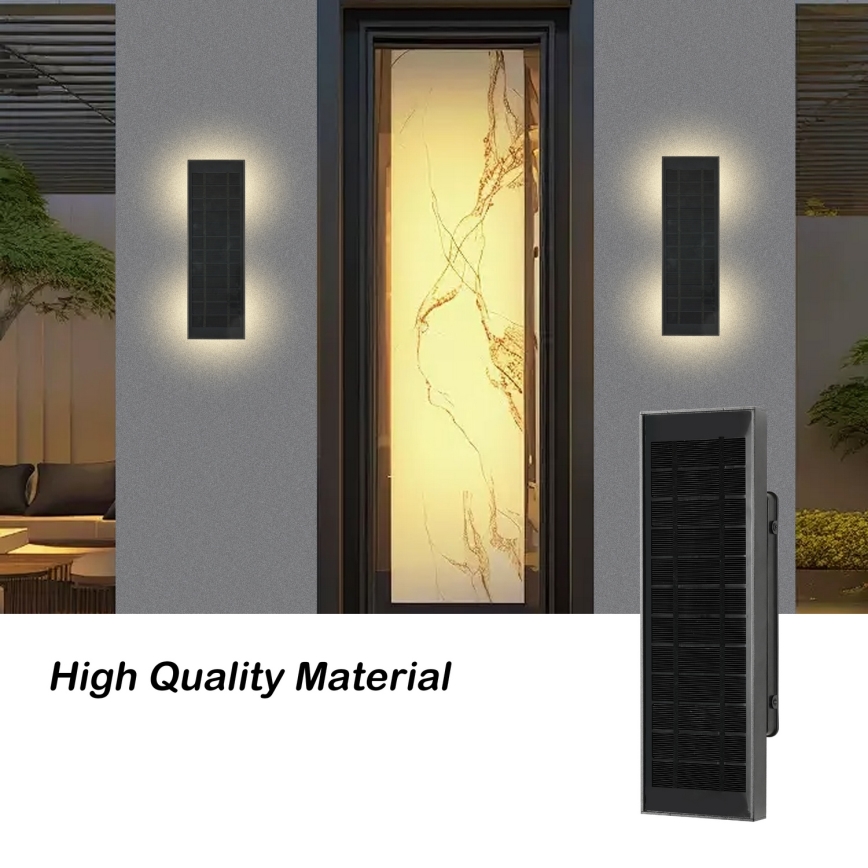 Brilagi - reguliuojamas saulės energija maitinamas LED sieninis lauko šviestuvas SUN, 2,5 W, 230 V, 30 cm, 2000 mAh, IP44