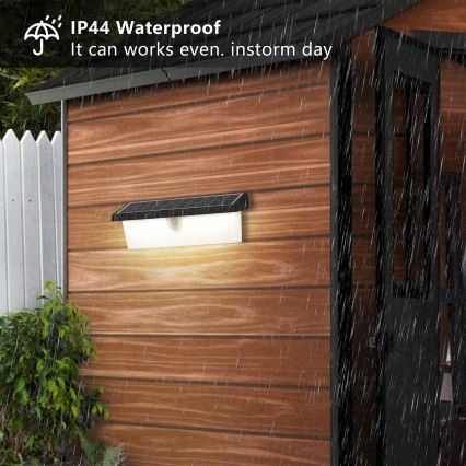 Brilagi - LED Saulės sieninis šviestuvas su jutikliu SUN RAY LED/6W/3,7V 2200 mAh IP44