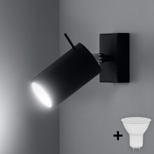 Brilagi -  LED sieninis akcentinis šviestuvas ASMUS 1xGU10/7W/230V juoda