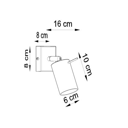 Brilagi -  LED sieninis akcentinis šviestuvas ASMUS 1xGU10/7W/230V juoda