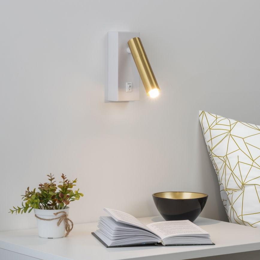 Brilagi - LED Sieninis akcentinis šviestuvas MAYA 1xG9/7W/230V baltas/aukso