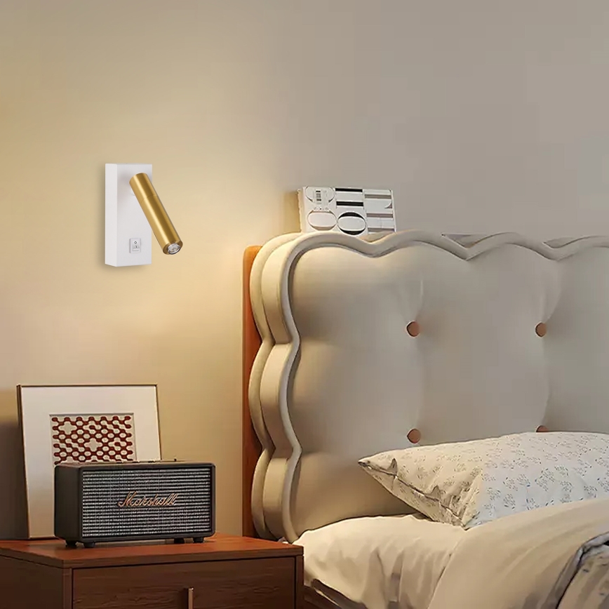 Brilagi - LED Sieninis akcentinis šviestuvas MAYA 1xG9/7W/230V baltas/aukso